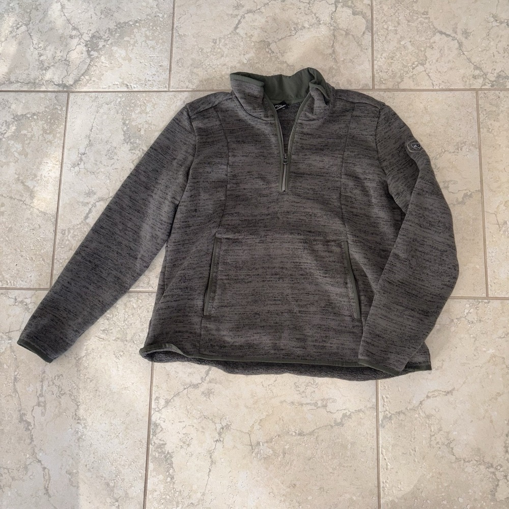 Kuhl Ascendyr 1/4 Zip Womens XL extra Large Green Heather Fleece Sweater 4420